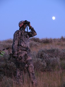 Donnie glassing for elk across the canyon on our hike back out of the canyon