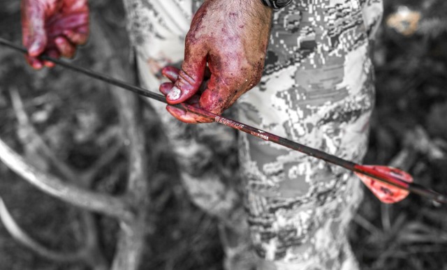 bloody broadhead and hands2a